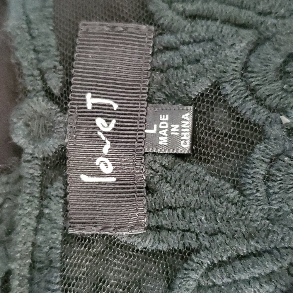 Sexy Love j black chiffon tank with lace back size L - Picture 4 of 4